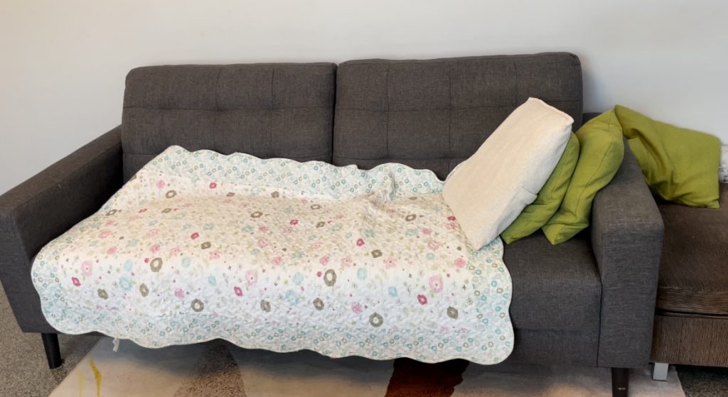 Sofa With Pillow And Blanket In The Living Room Free Stock Video Footage