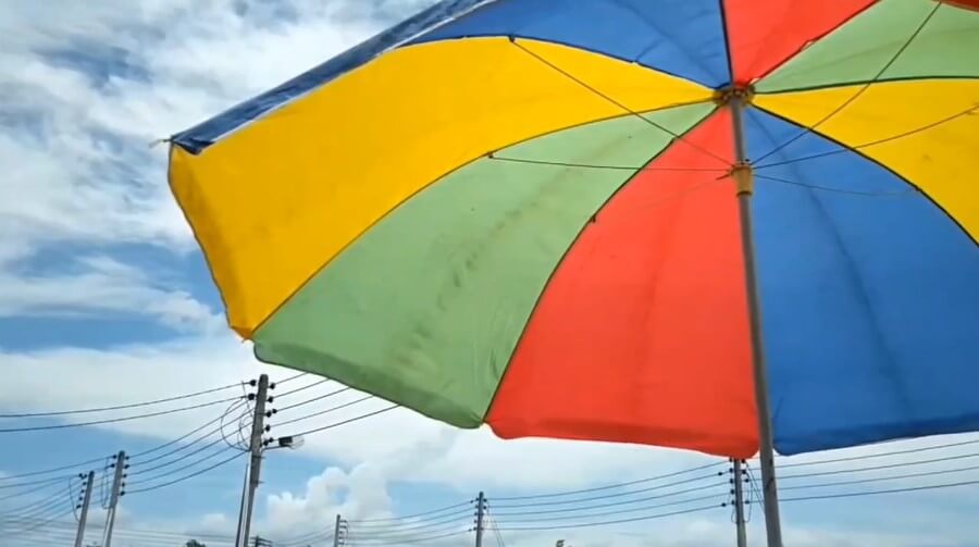 Colorful Umbrella Big Size Free Stock Video