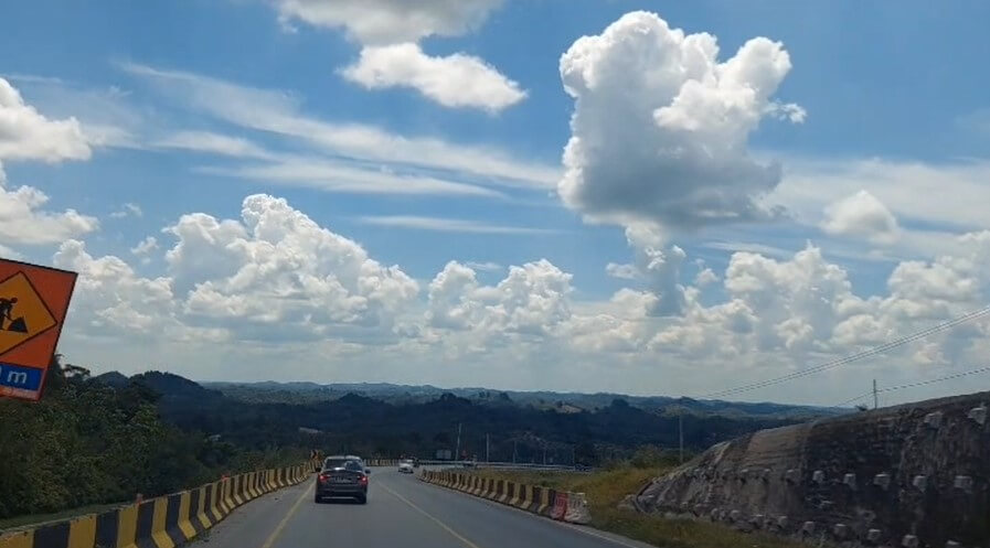 Driving Blue Sky Sunny Day Cloud free stock video