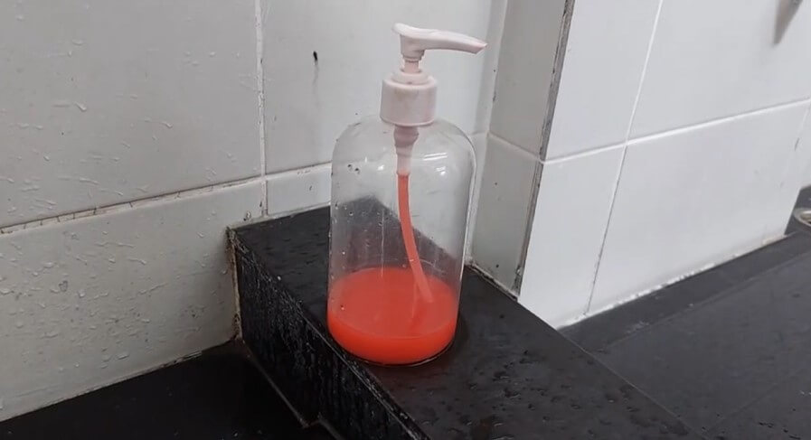 Hand Soap in Washroom Toilet Free Stock Video