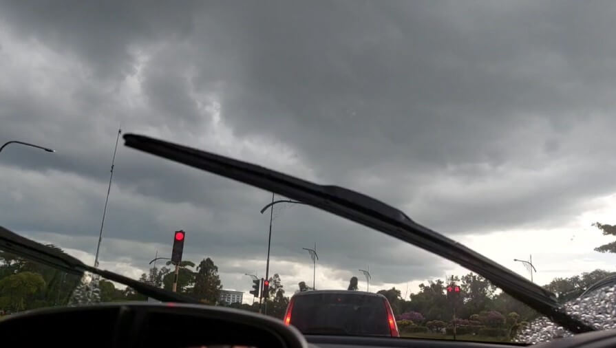 Raining car wiper free stock video