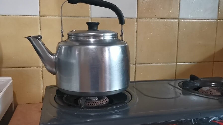 Water Kettle for Boiling in Kitchen Free Stock Video